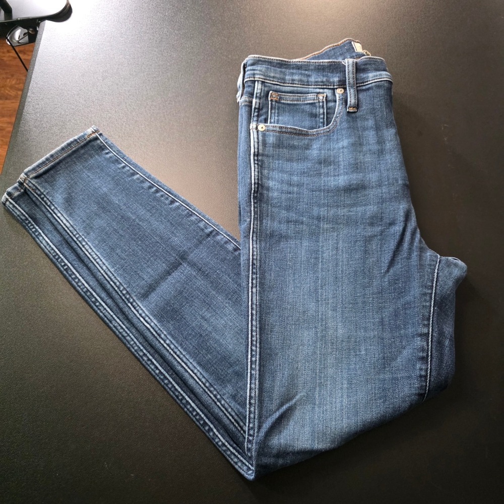 Madewell 10" High-Rise Skinny Jeans Medium Wash Blue Denim Size 29